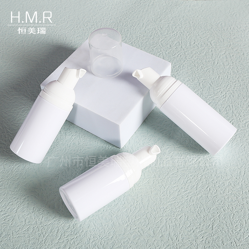 White Foam Pump Bottle Press Dispenser for Facial 