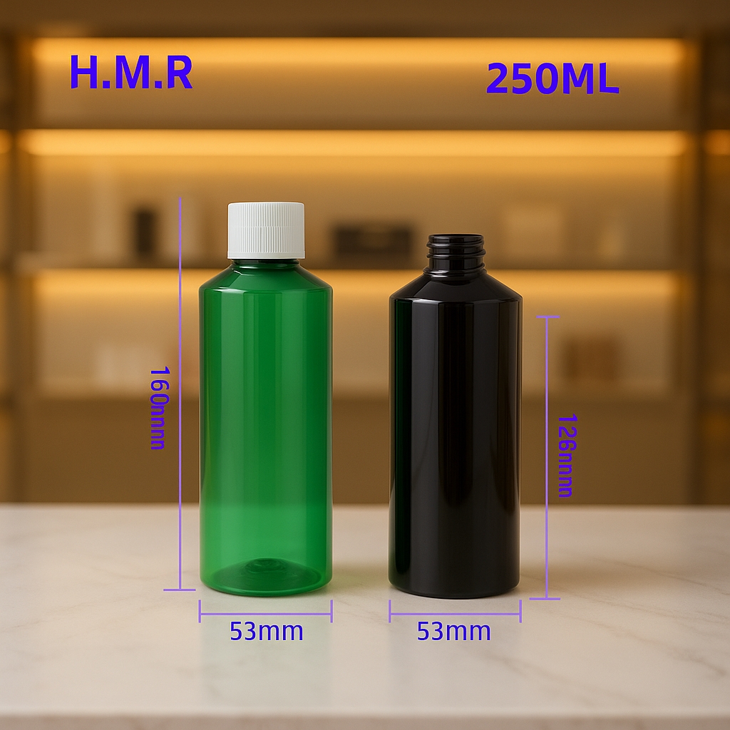 250mlEmpty Refillable Plastic Bottles Set Pack Dispenser Pump, Spray, and Flip Cap Bottles for Cosmetics, Shampoo, Lotion, and Travel Use