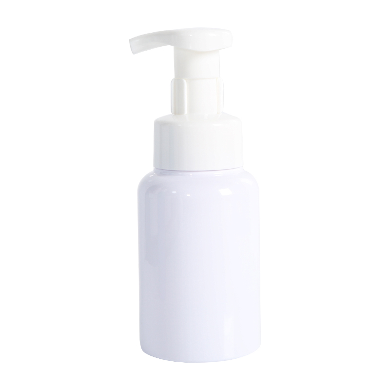 Short Foam Pump Bottle Wide-Mouth Refillable White Dispenser for Cleanser and Hand Soap 200ml 250ml 300ml
