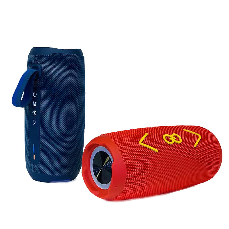 Hot Portable Multicolored Fabric RGB Light Waterproof IPX5 Wireless Big Sound Stereo Woofer Speaker with Active FM Radio TF/USB