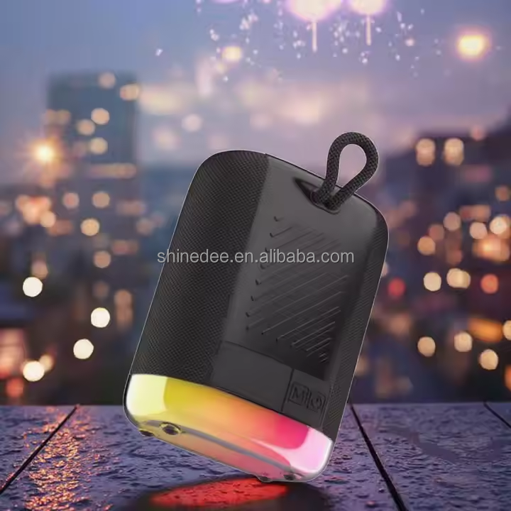 New Customizable Portable  Loud Deep Bass Cool Shocking RGB Lighting Outdoors Fashion Fabric Support OEM Logo Speaker