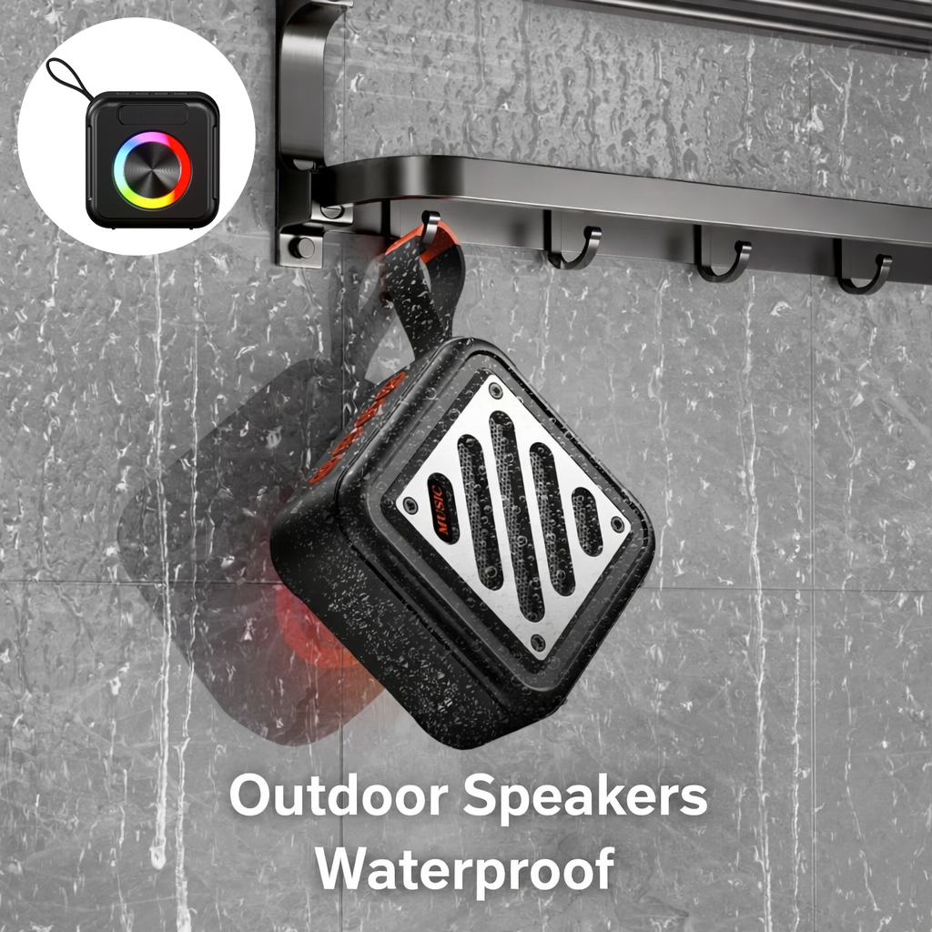 Factory Direct Wholesale Audio Wireless Rgb Led Light with High Sound Quality Portable Outdoor Speaker 5W Subwoofer