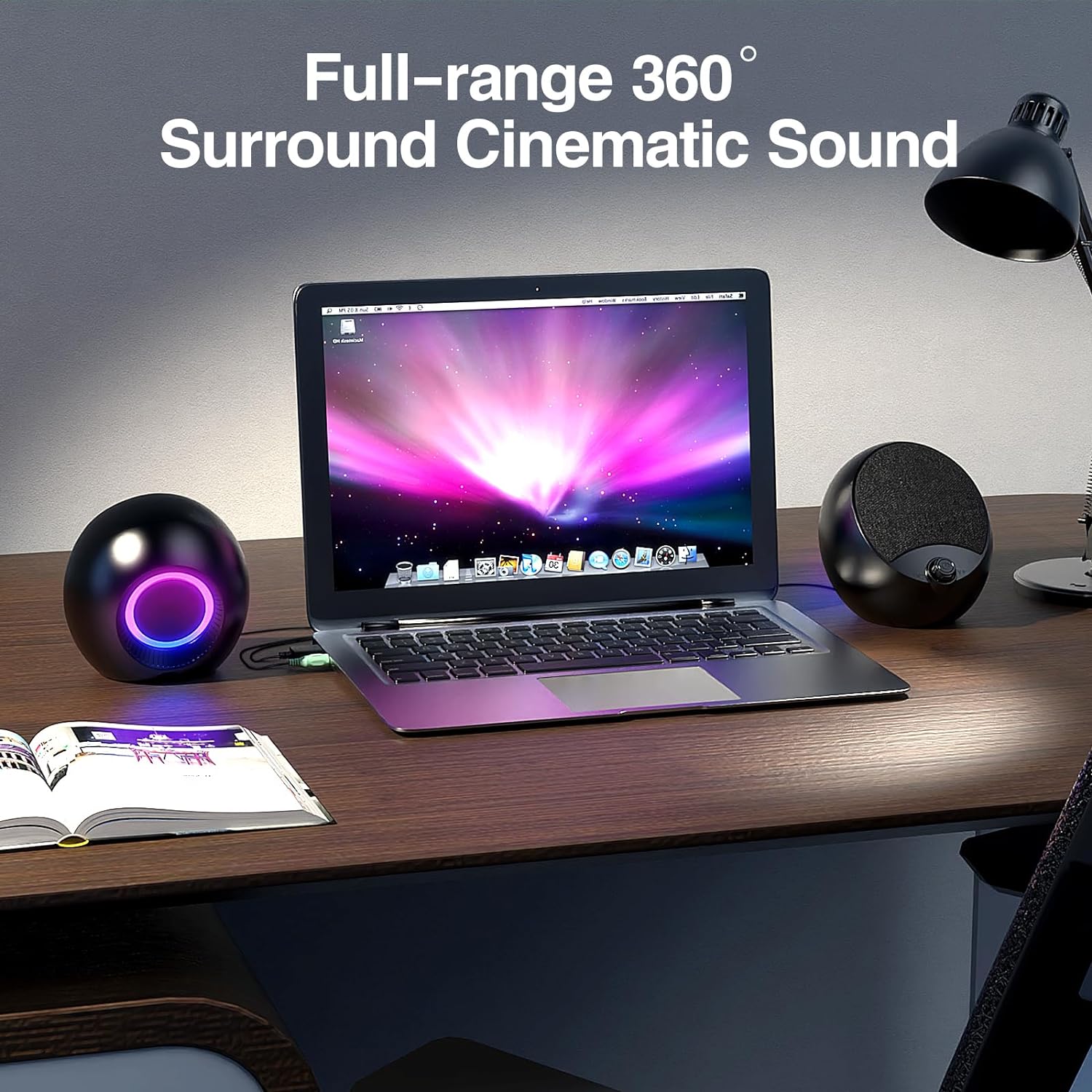 New Fashion Design Computer Fabric 2.0 Rgb Gaming USB Wired Home Office Game Audio Desktop PC Gaming Speakers Altavoces