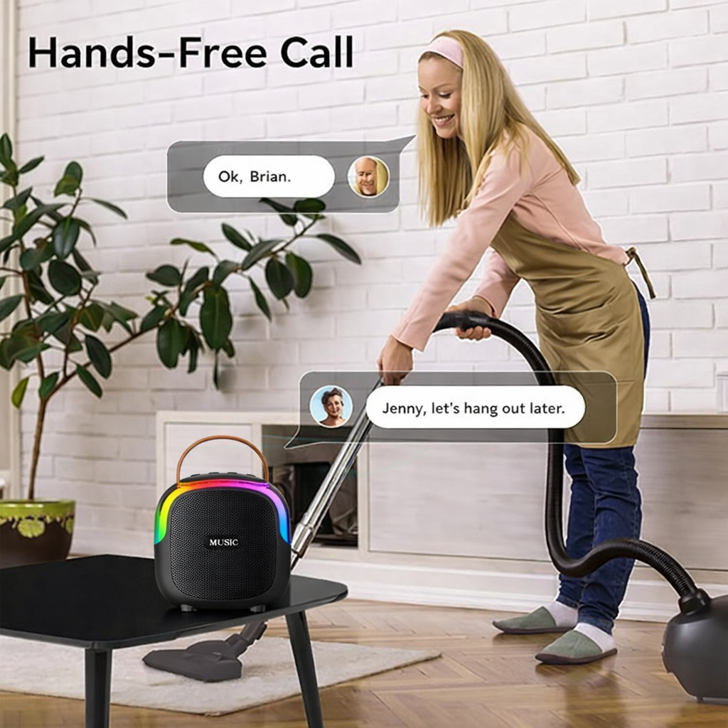 Factory Price Mini Wireless RGB LED Lighting Portable Speaker Pendable New Cross-Border Source Plastic 5W Speaker