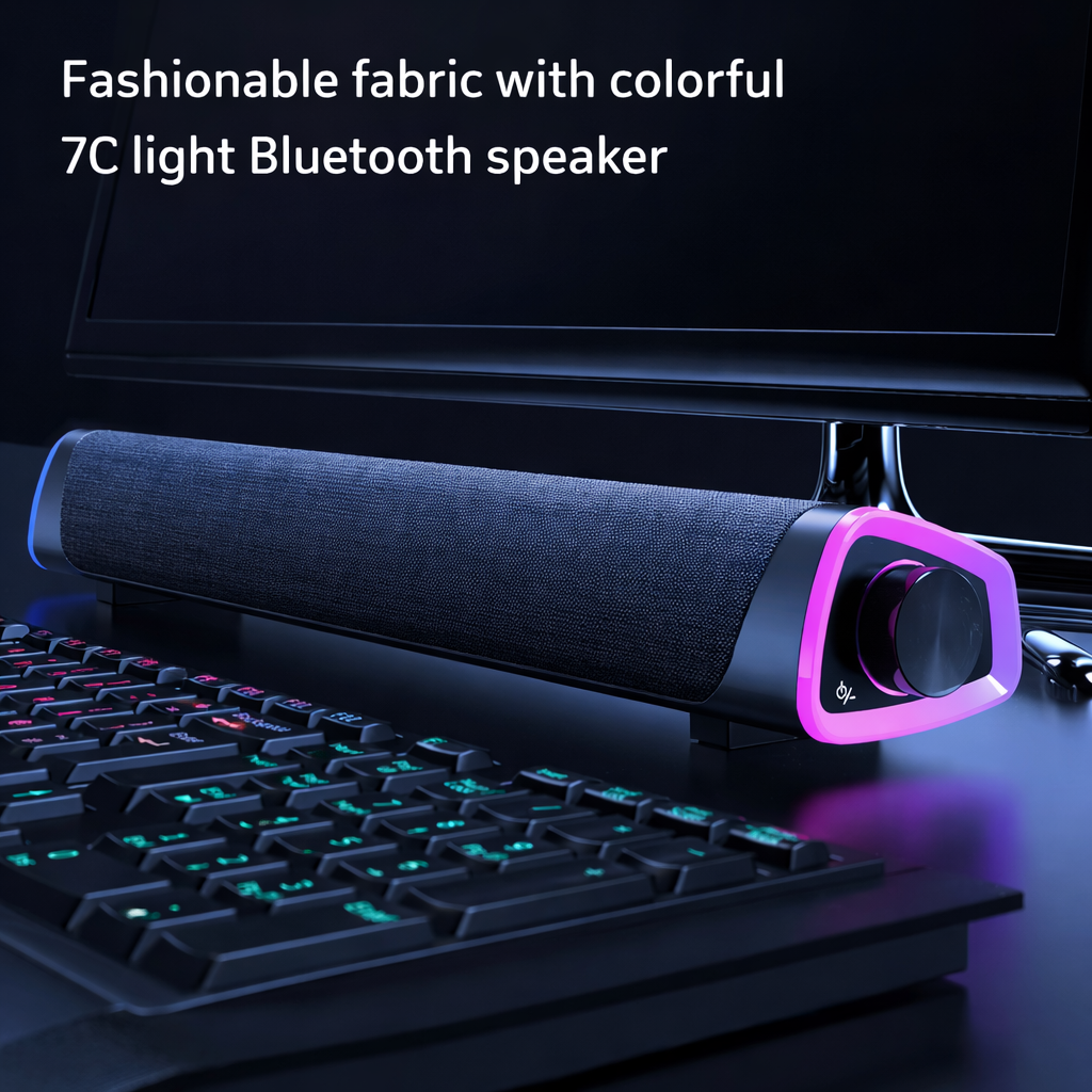 Hot Selling Big Sound 10W Power Bass Creative Hifi Wireless Stereo Music Surround Subwoofer PC Wired Loudspeakers with RGB Light