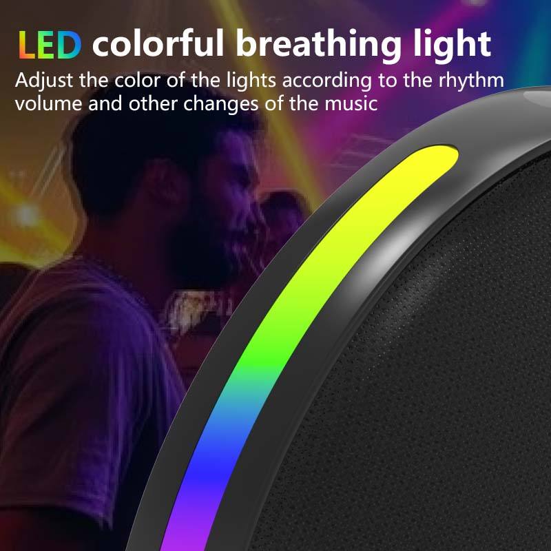 In Stock Satellite-shaped Bt Speaker Wireless Fabric RGB Speaker and Subwoofers Desktop Mini Excellent Speaker