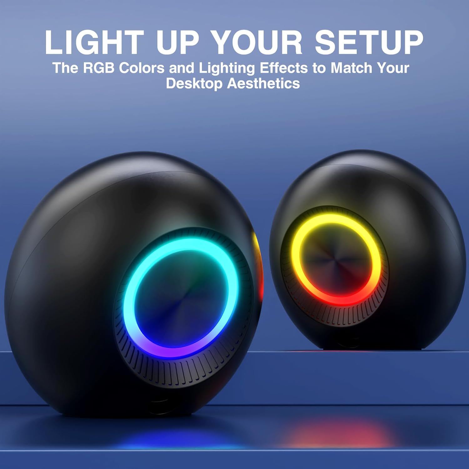 New Fashion Design Computer Fabric 2.0 Rgb Gaming USB Wired Home Office Game Audio Desktop PC Gaming Speakers Altavoces