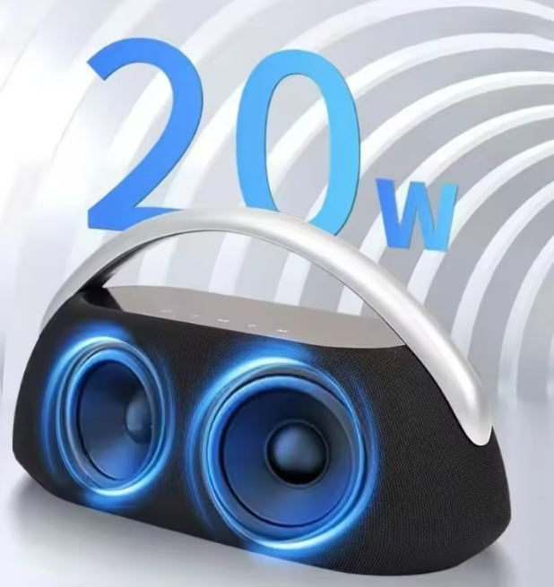 Bag Cloth Touch Screen Portable Bluetooth Speaker Dual Speakers 20W Subwoofer Outdoor Sound System USB TF