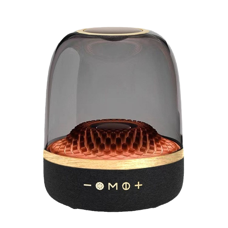 2026 Business Promotional Gift Sets Mini Wireless Speaker LED Light RGB Surround Stereo Sound Home High Power Transparent