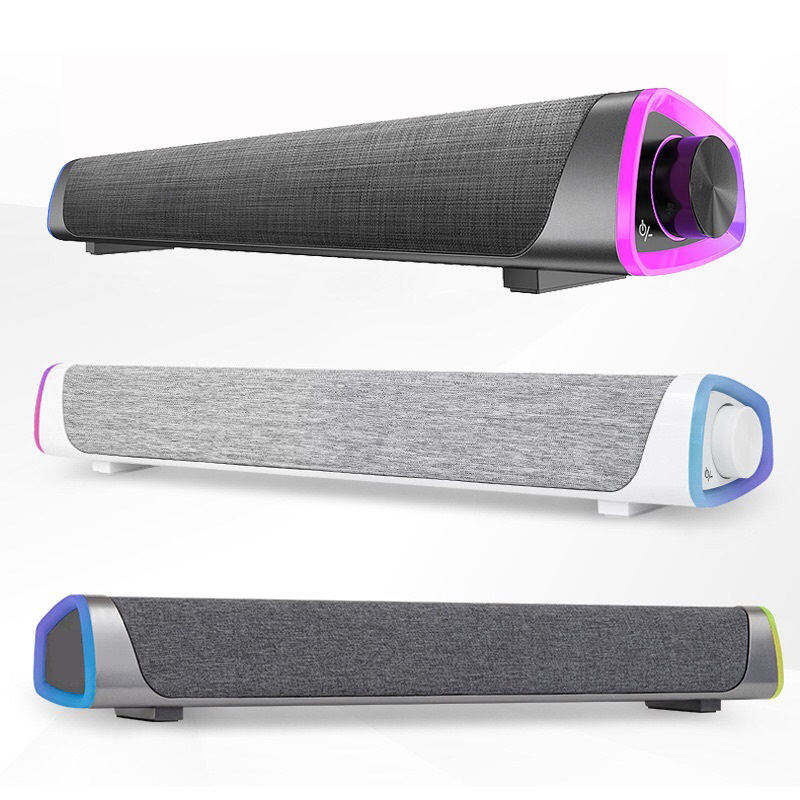Hot Selling Big Sound 10W Power Bass Creative Hifi Wireless Stereo Music Surround Subwoofer PC Wired Loudspeakers with RGB Light