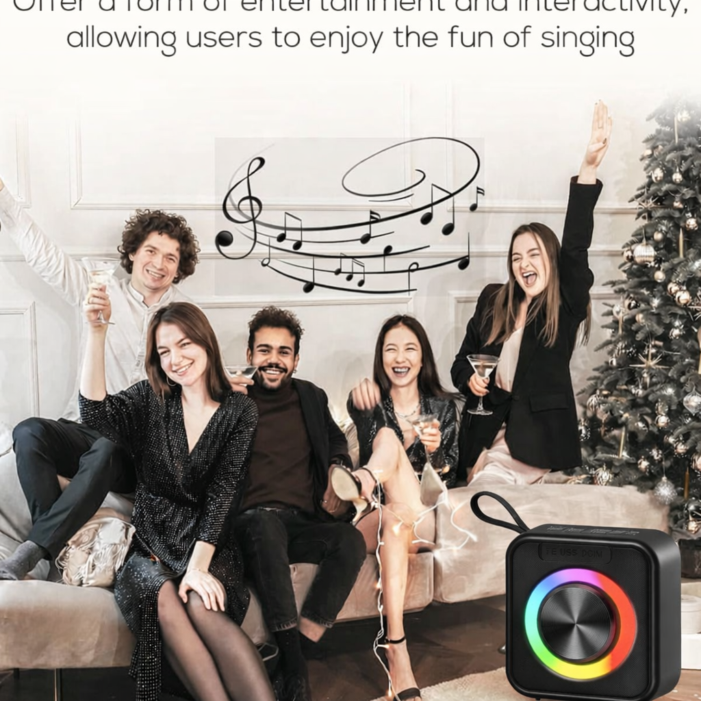 Factory Direct Wholesale Audio Wireless Rgb Led Light with High Sound Quality Portable Outdoor Speaker 5W Subwoofer