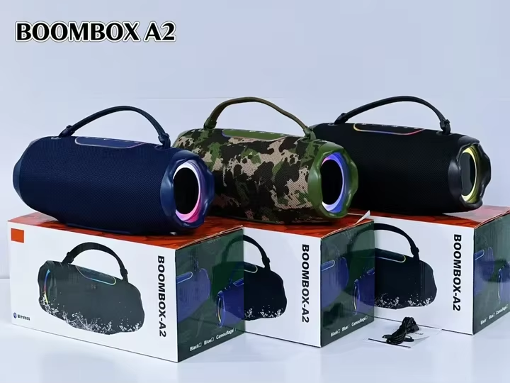 Hot Selling 2026 Wireless Portable Fabric Woofer 20W TWS Loud Waterproof Boombox Column Stereo RGB Lights Active Hifi Speaker