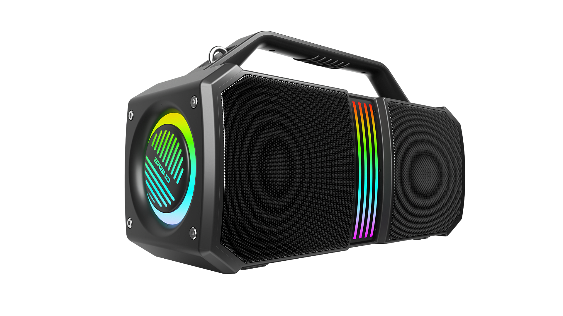 Portable Bluetooth Speaker with RGB Lights and Handle – Party Sound System