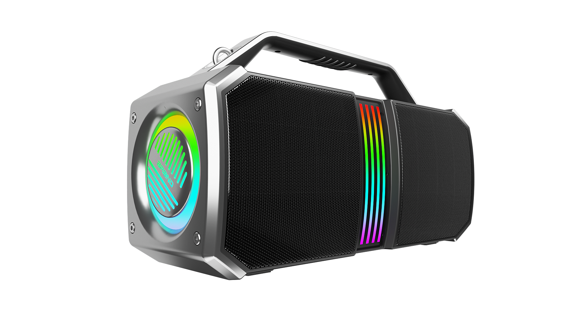 Portable Bluetooth Speaker with RGB Lights and Handle – Party Sound System