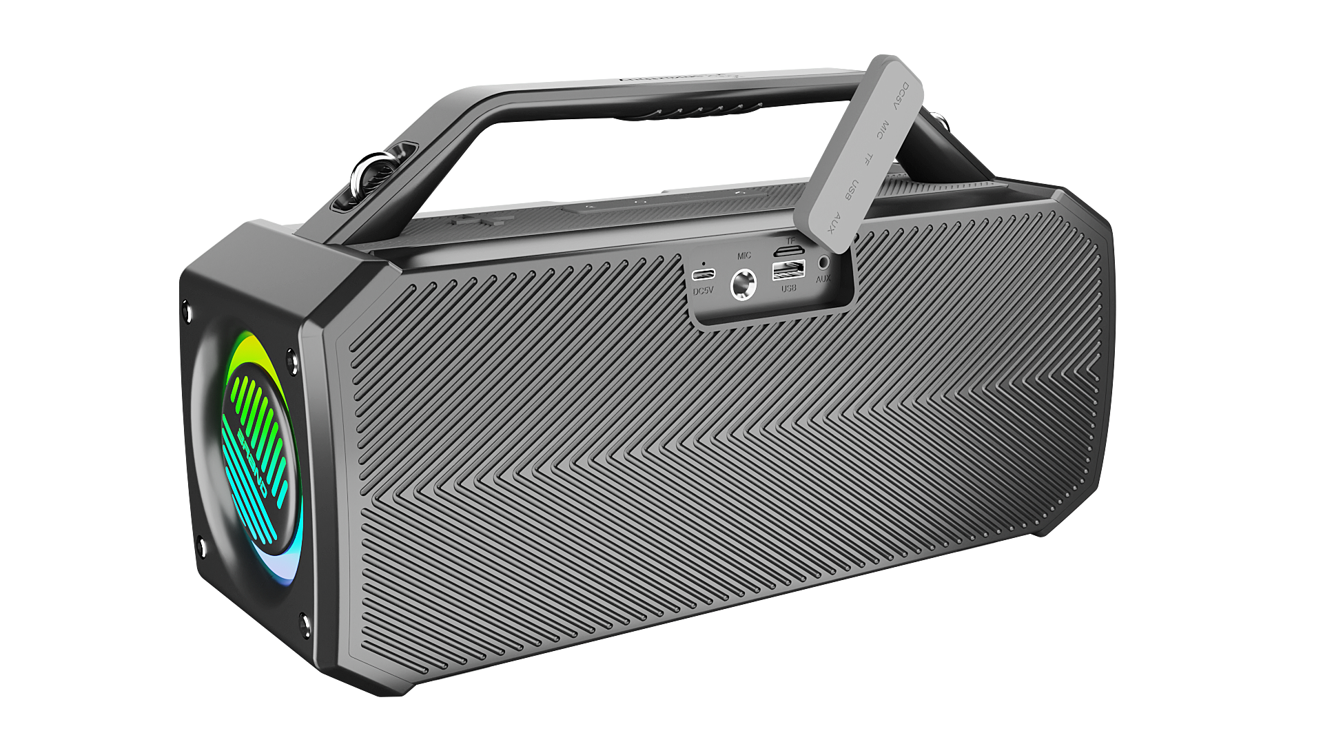 Portable Bluetooth Speaker with RGB Lights and Handle – Party Sound System