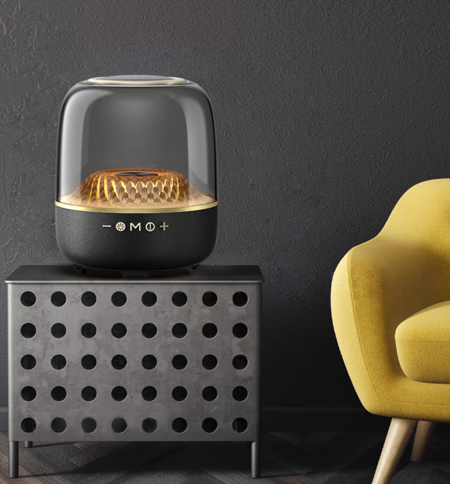 2026 Business Promotional Gift Sets Mini Wireless Speaker LED Light RGB Surround Stereo Sound Home High Power Transparent