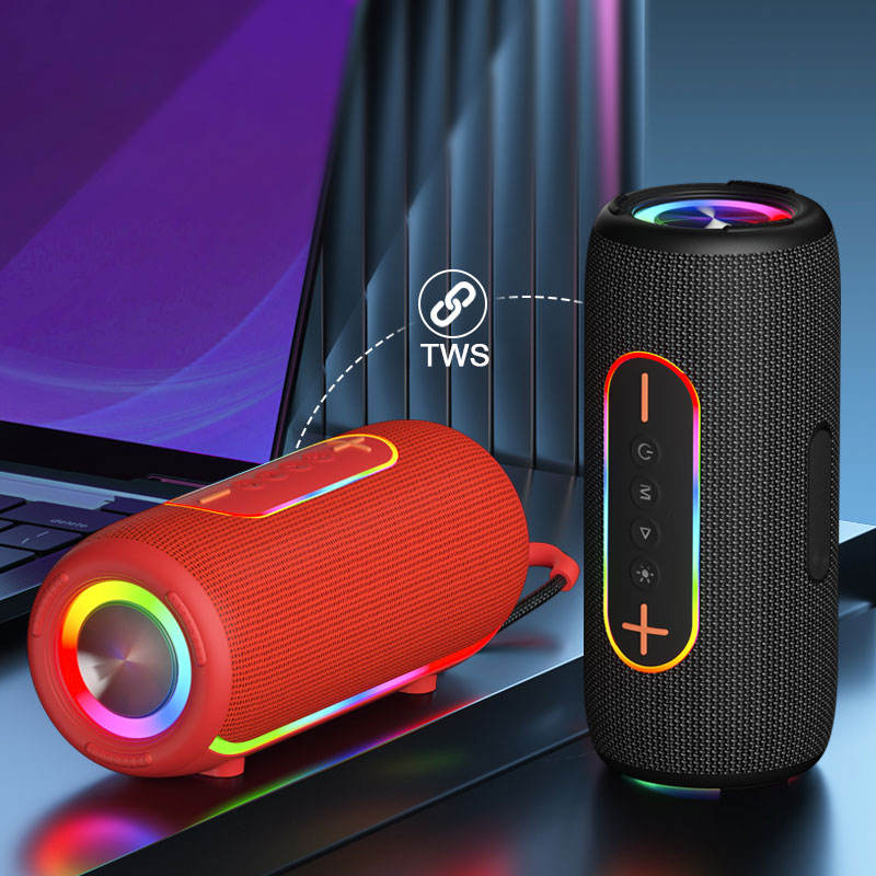 2026 RGB 20W Customized Outdoor Home Bass Waterproof Party Stereo Sound Subwoofer OEM Wireless Camping Portable Music Speaker