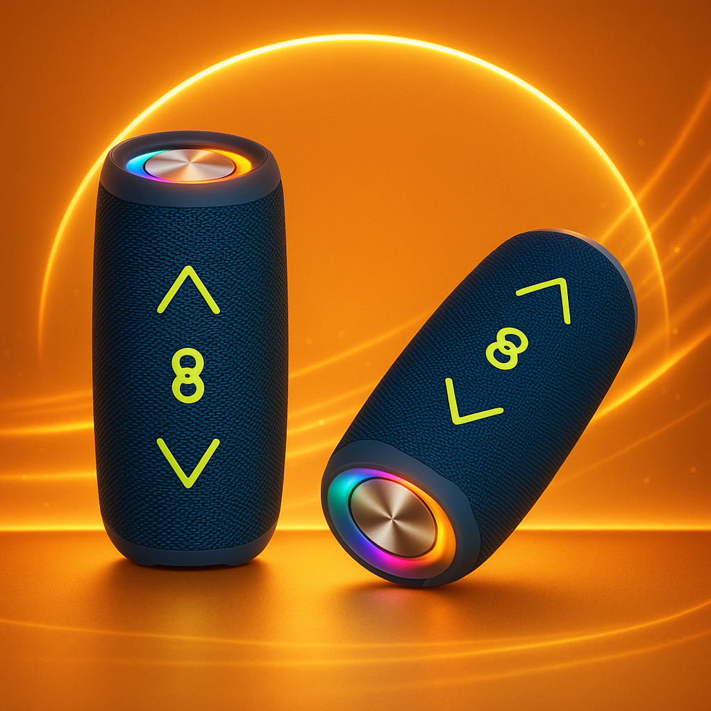 Hot Portable Multicolored Fabric RGB Light Waterproof IPX5 Wireless Big Sound Stereo Woofer Speaker with Active FM Radio TF/USB