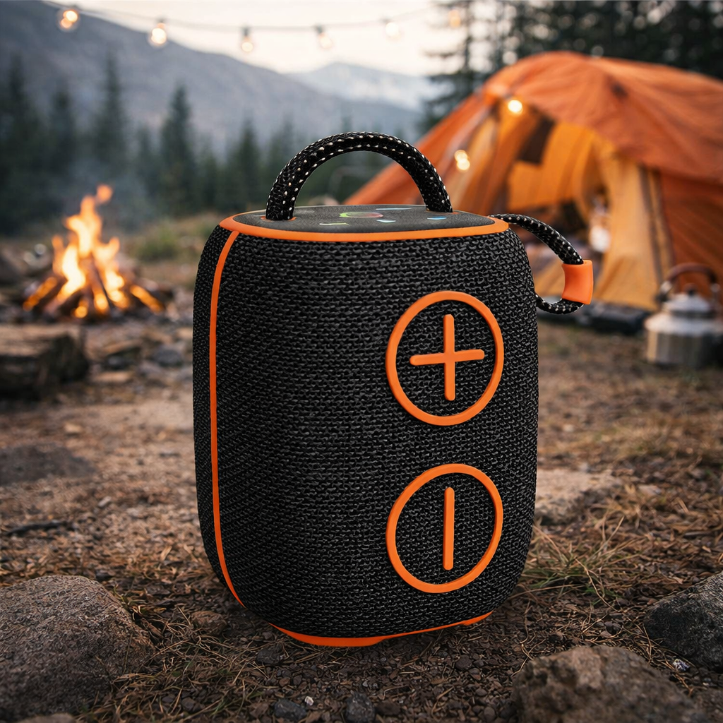 Portable Mini Outdoor Waterproof Sports Stereo Sound Durable Buttons Bass Colorful Rgb Wireless Speakers