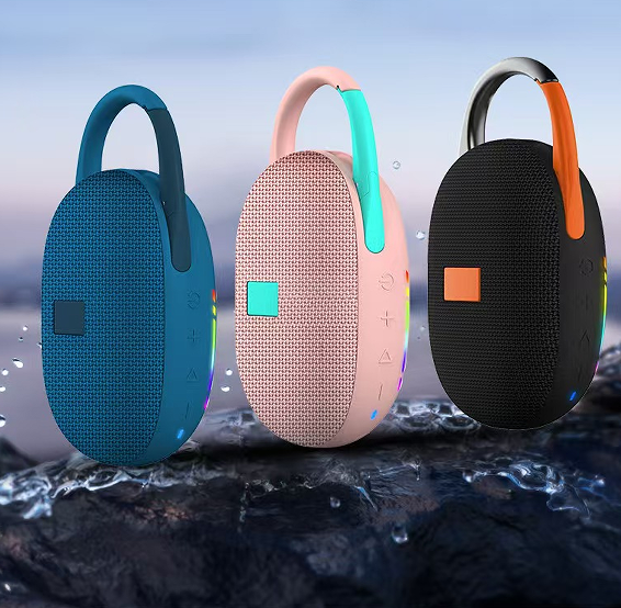 Wholesale Portable Waterproof Stereo Bass Wireless Speaker TF ABS Fabric Shower Singing Bathroom Entertainment Fitness Running