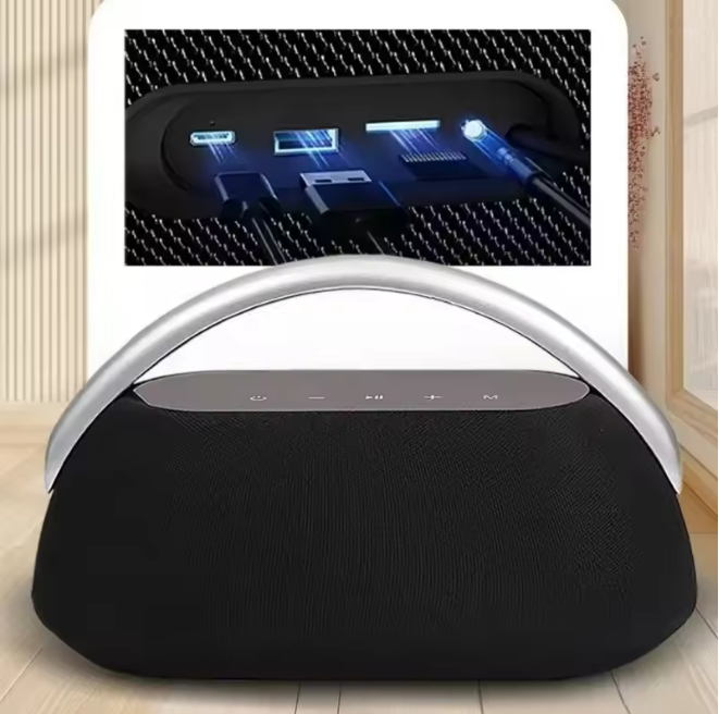 Bag Cloth Touch Screen Portable Bluetooth Speaker Dual Speakers 20W Subwoofer Outdoor Sound System USB TF