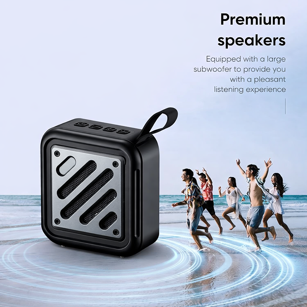 Factory Direct Wholesale Audio Wireless Rgb Led Light with High Sound Quality Portable Outdoor Speaker 5W Subwoofer