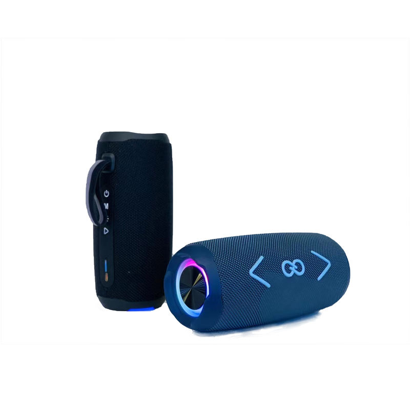 Hot Portable Multicolored Fabric RGB Light Waterproof IPX5 Wireless Big Sound Stereo Woofer Speaker with Active FM Radio TF/USB