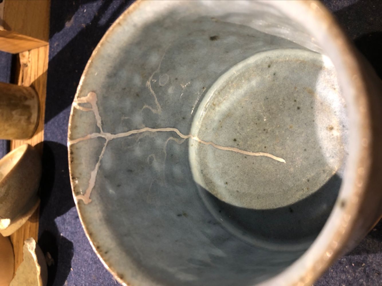 金缮赏析——日本仿钧窑把杯