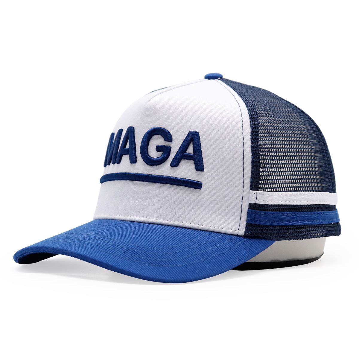 MAGA 3D Embroidered Mesh Trucker Cap – Political Letter Snapback Hat