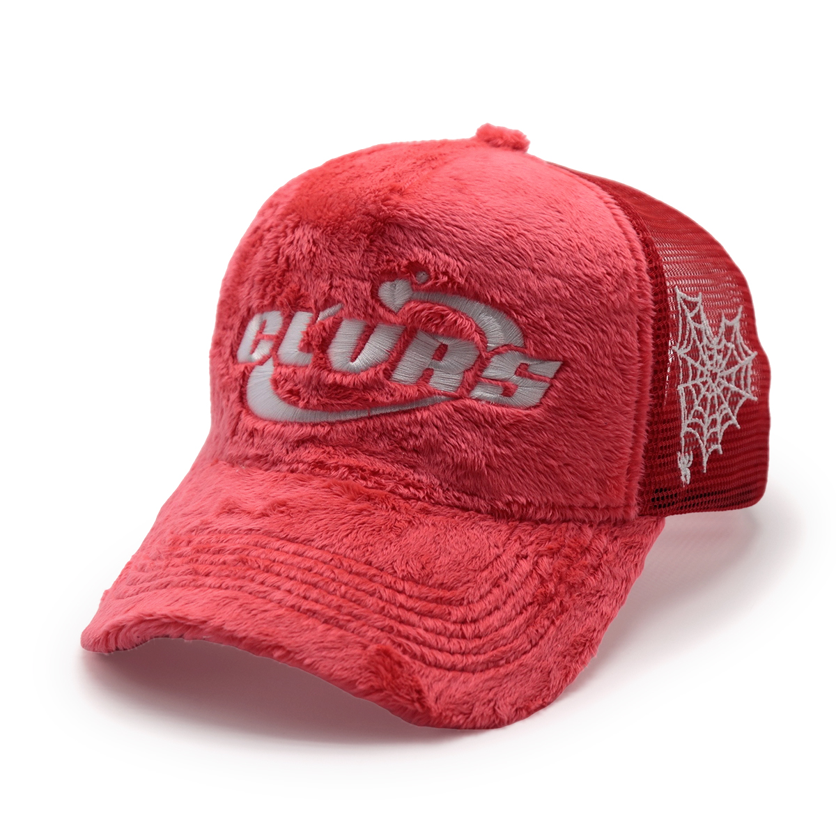 Curved Brim Custom Trucker Hats – Plush Embroidery Mesh Cap for Men & Women