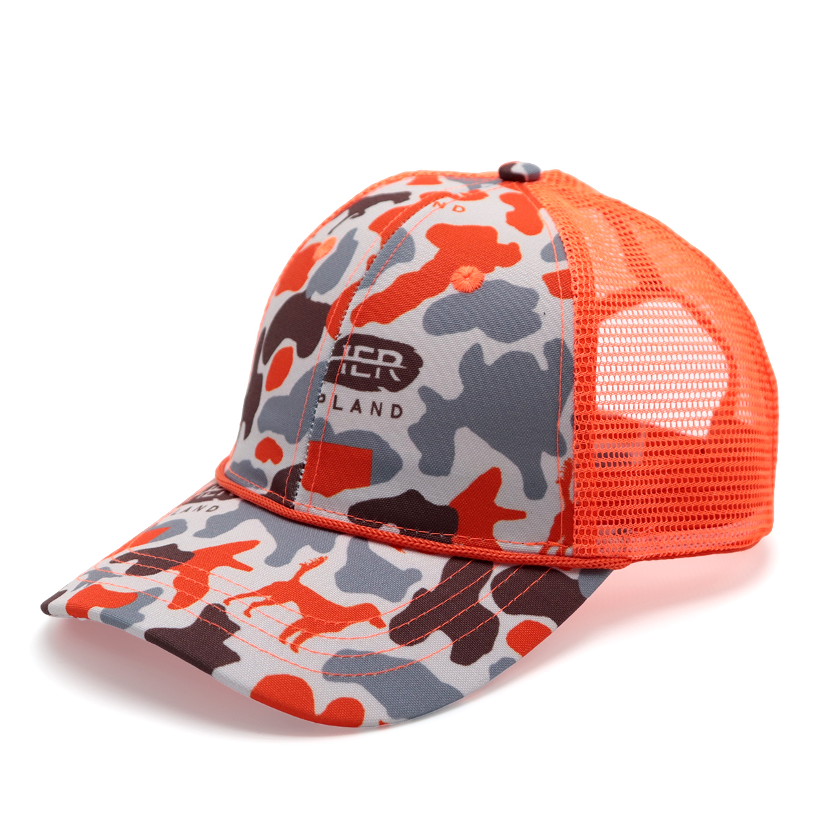 Camo Print Trucker Caps, Adjustable Mesh Snapback Hats, Pink/Orange/Green Camouflage Outdoor Cap, Unisex