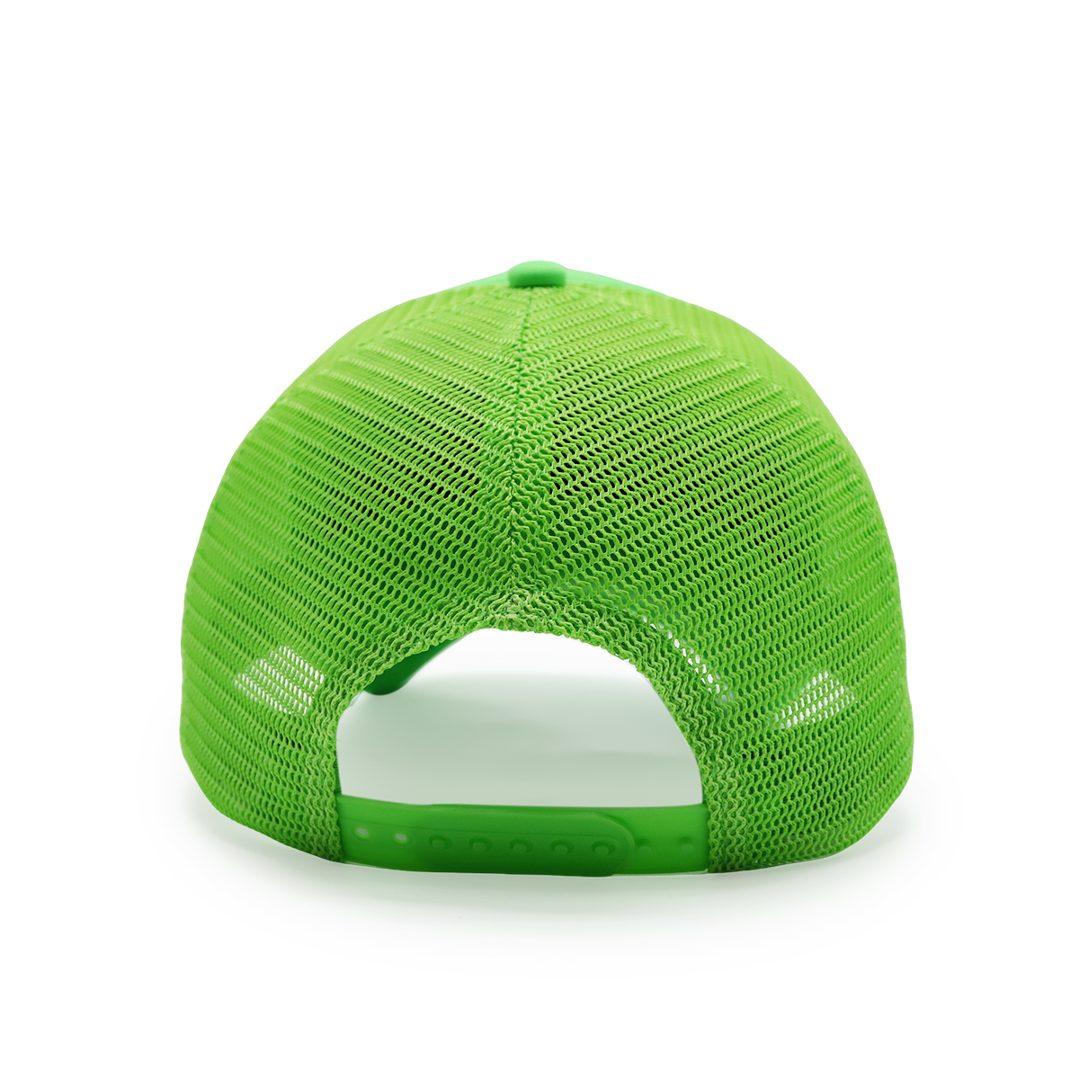 Fitwell Neon Puff Print Trucker Cap, 3D Logo Mesh Hat, Trendy Sports Adjustable Snapback