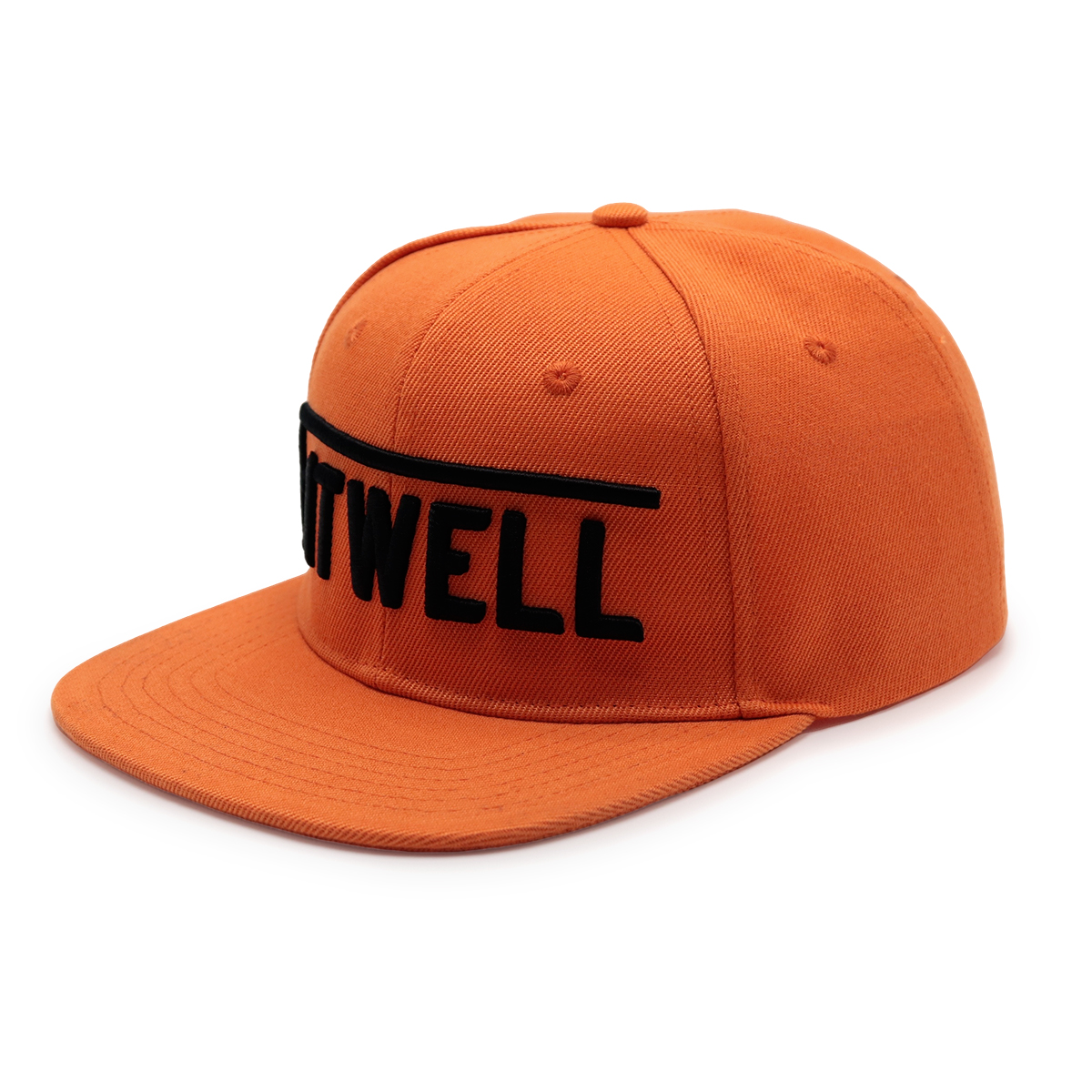 FTWELL 3D Embroidered Flat Brim Snapback Cap – Unisex Adjustable Street Hat