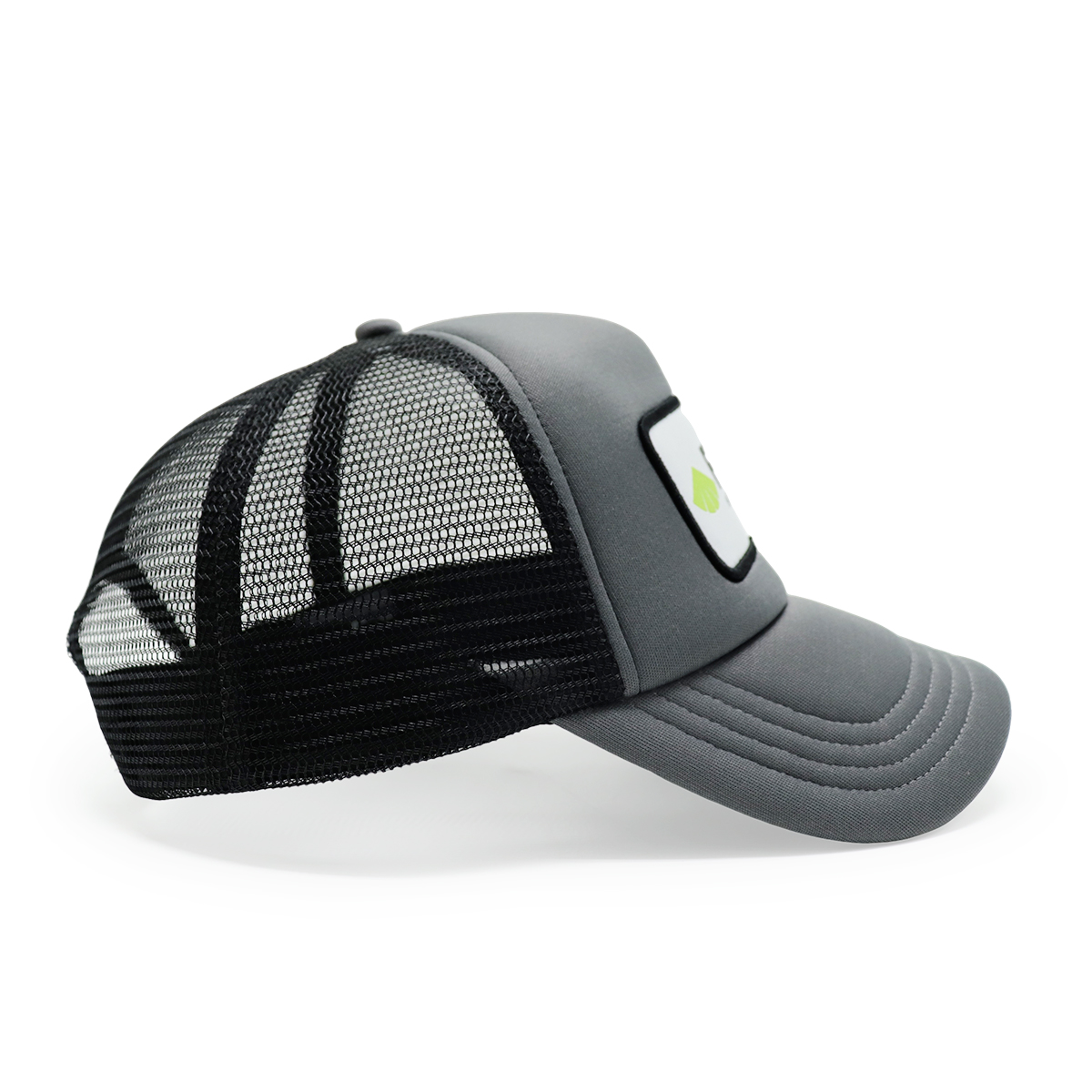 FitWell Headwear 2014 Grey Mesh Trucker Cap – Vintage Style Patch Hat