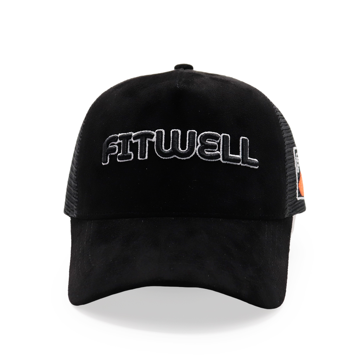 FITWELL 3D Embroidered Suede Mesh Trucker Cap – Multi-color Snapback Hat