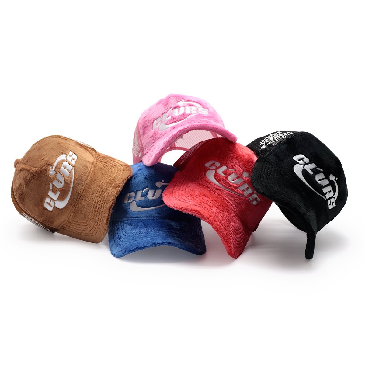 Curved Brim Custom Trucker Hats – Plush Embroidery Mesh Cap for Men & Women