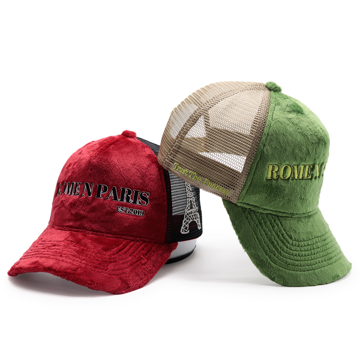 Custom Trucker Hats Design Your Own Logo – Plush Embroidered Mesh Cap for Men & Women