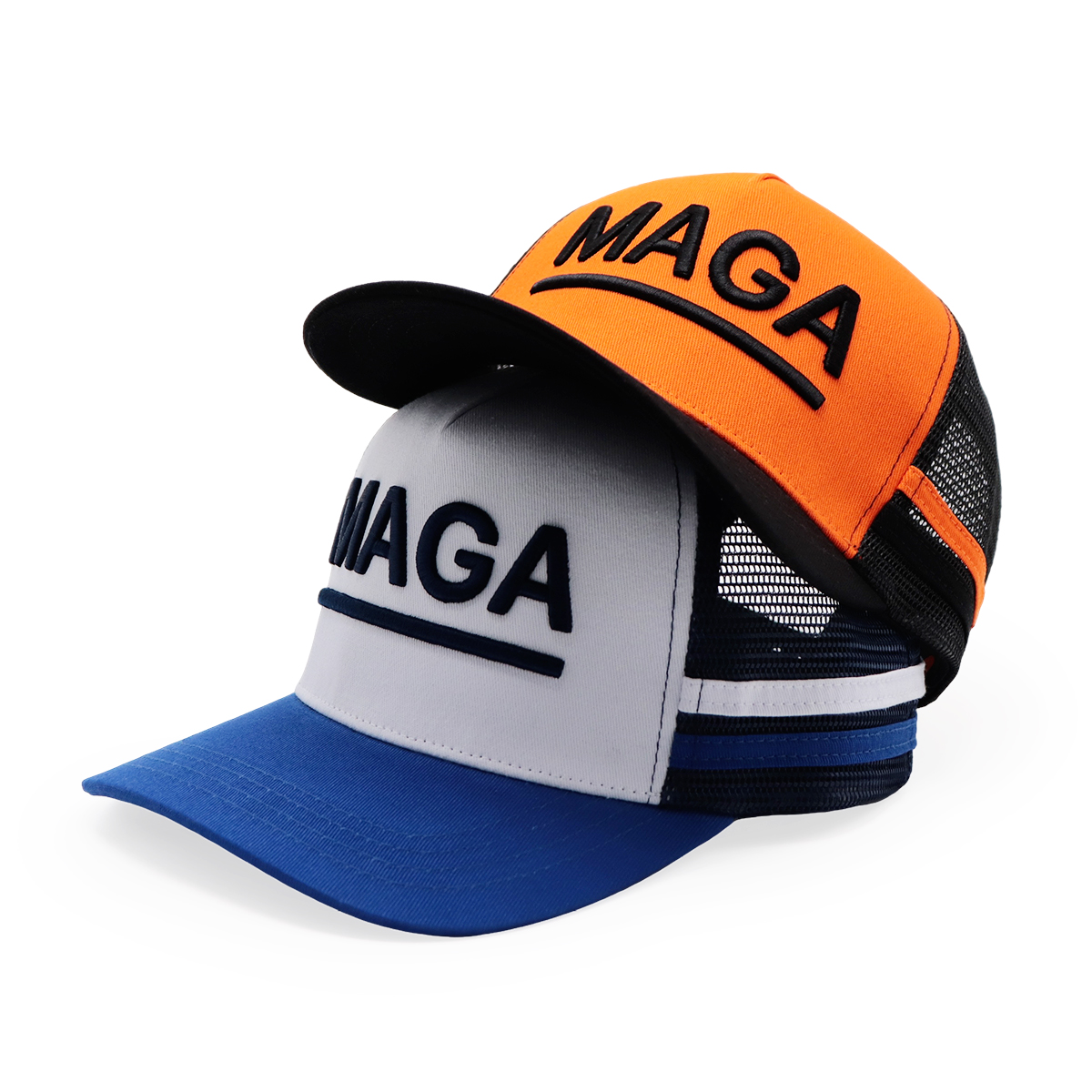 MAGA 3D Embroidered Mesh Trucker Cap – Political Letter Snapback Hat