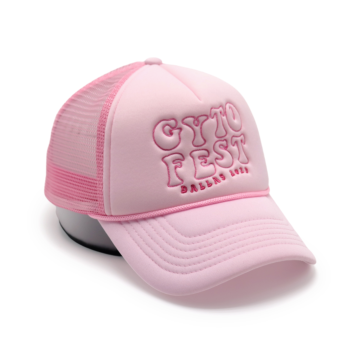 Pink GYTO FEST Dallas 2023 Trucker Hat – Embroidered Mesh Snapback Cap