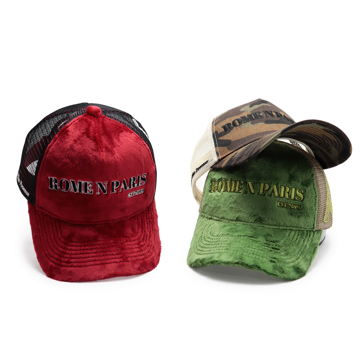 Custom Trucker Hats Design Your Own Logo – Plush Embroidered Mesh Cap for Men & Women