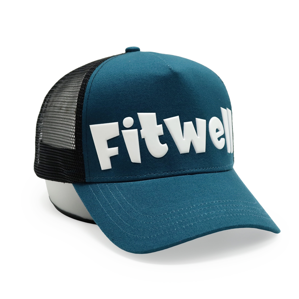 Fitwell High Frequency 3D Logo Trucker Cap, Custom Embossed Mesh Hat, Sports & Casual, Multiple Colors