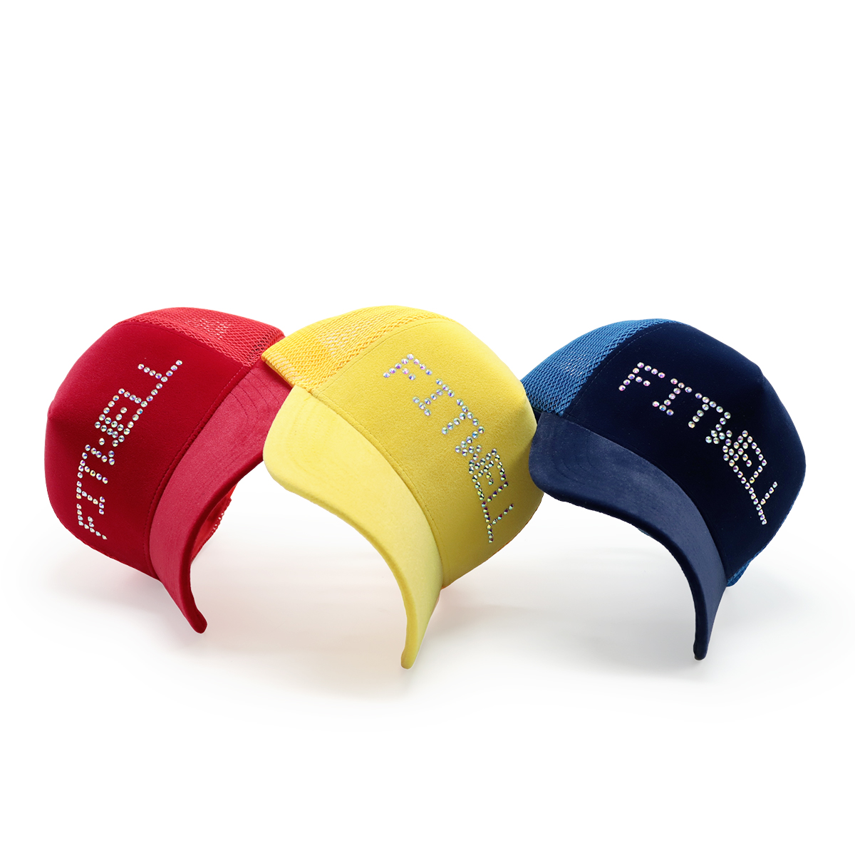 FITWELL Rhinestone Mesh Trucker Cap – Bling Crystal Letter Snapback Hat