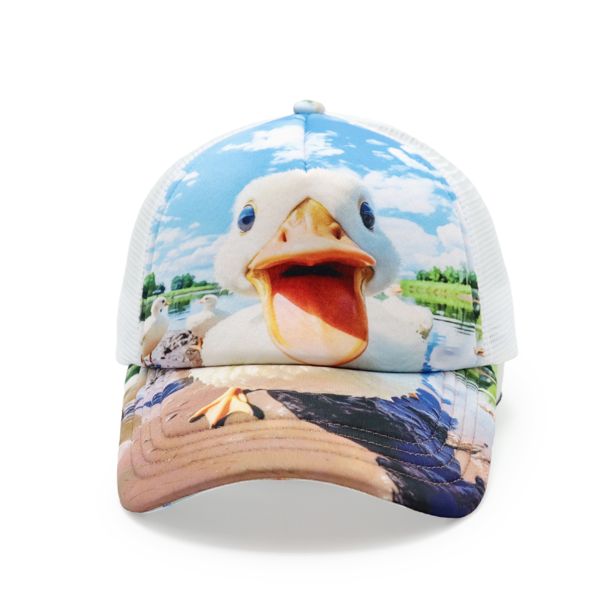 Custom Transfer Printed Logo Baseball Caps – Fashionable Multicolor Mesh Caps