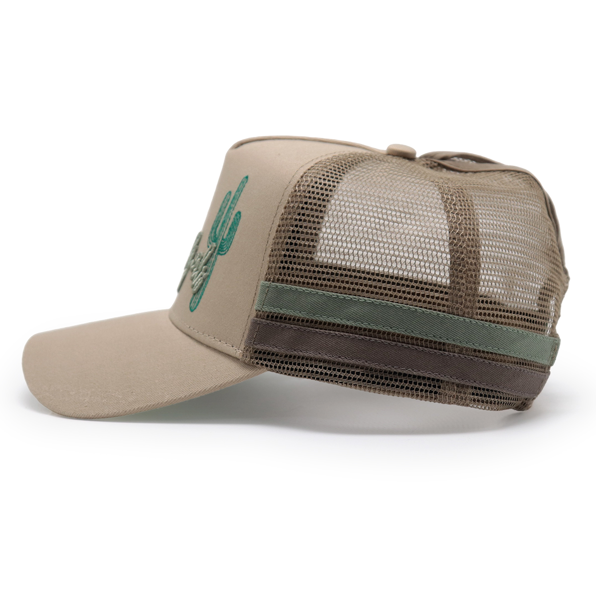 Design Your Own Logo Foam Mesh Back Caps - 5 Panel Custom Trucker Hat with 3D Puff Embroidery & Rope Detail