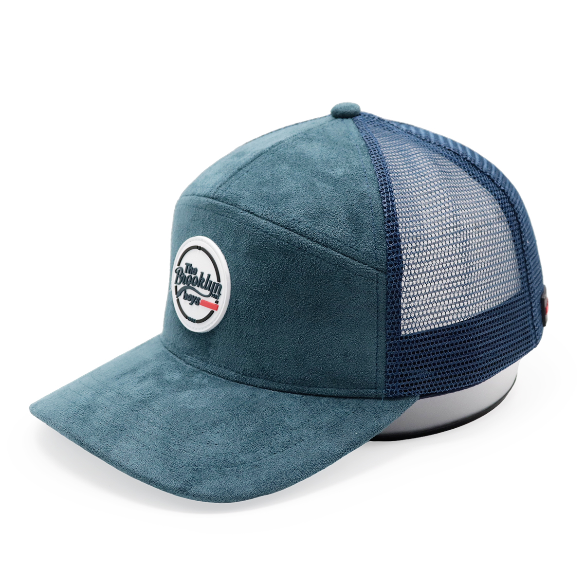 Vintage Brooklyn Patch Trucker Caps, Suede & Polyester Mesh Snapback Hats, Adjustable Unisex