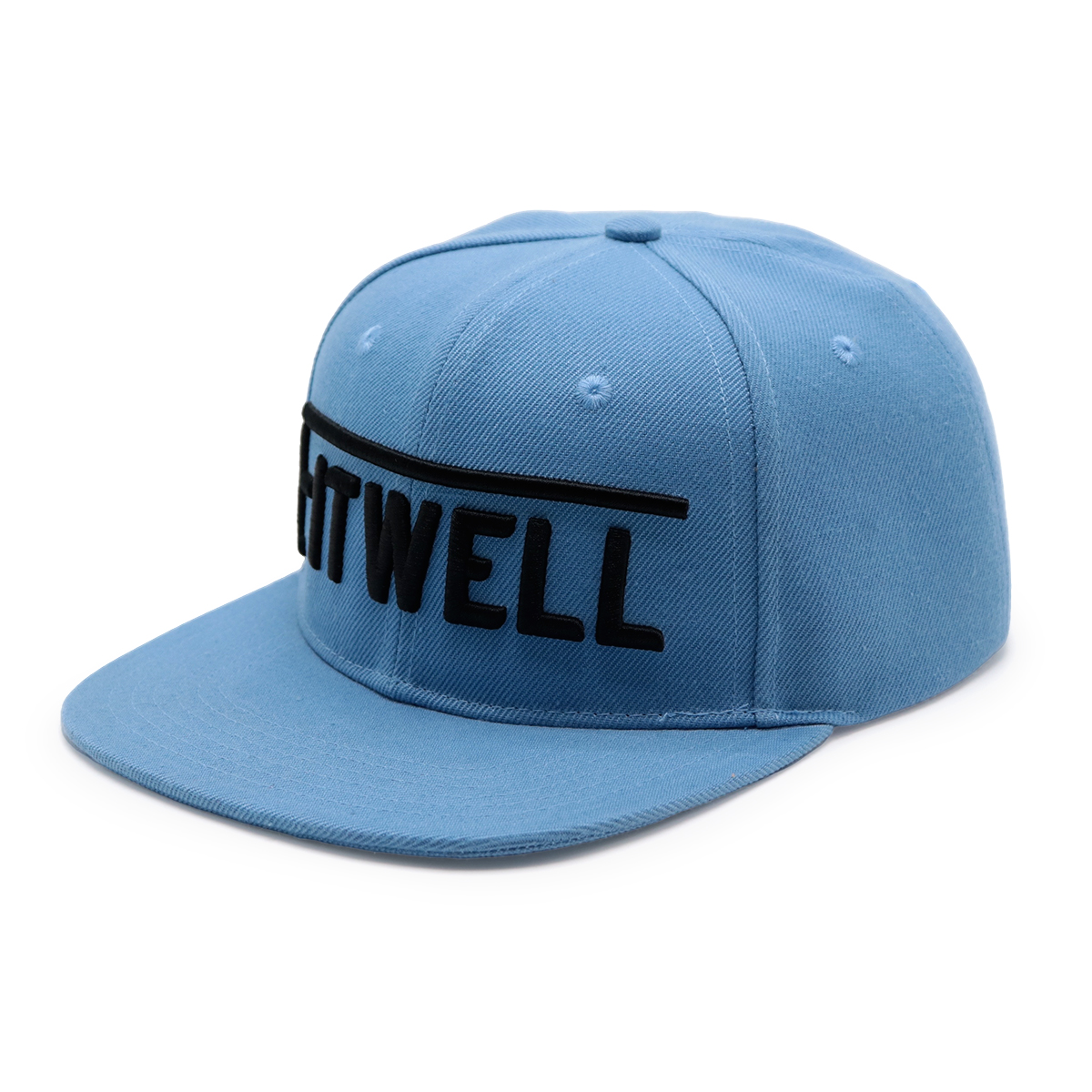 FTWELL 3D Embroidered Flat Brim Snapback Cap – Unisex Adjustable Street Hat