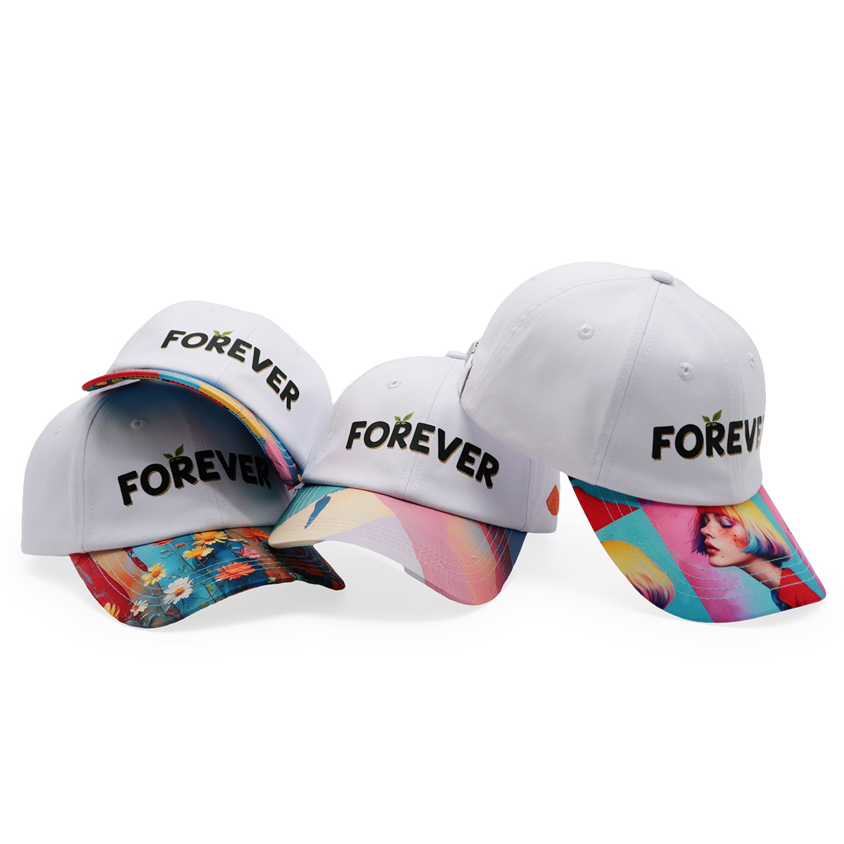 Custom Cotton Twill Baseball Cap with Printed Logo – Adjustable Unisex Hat