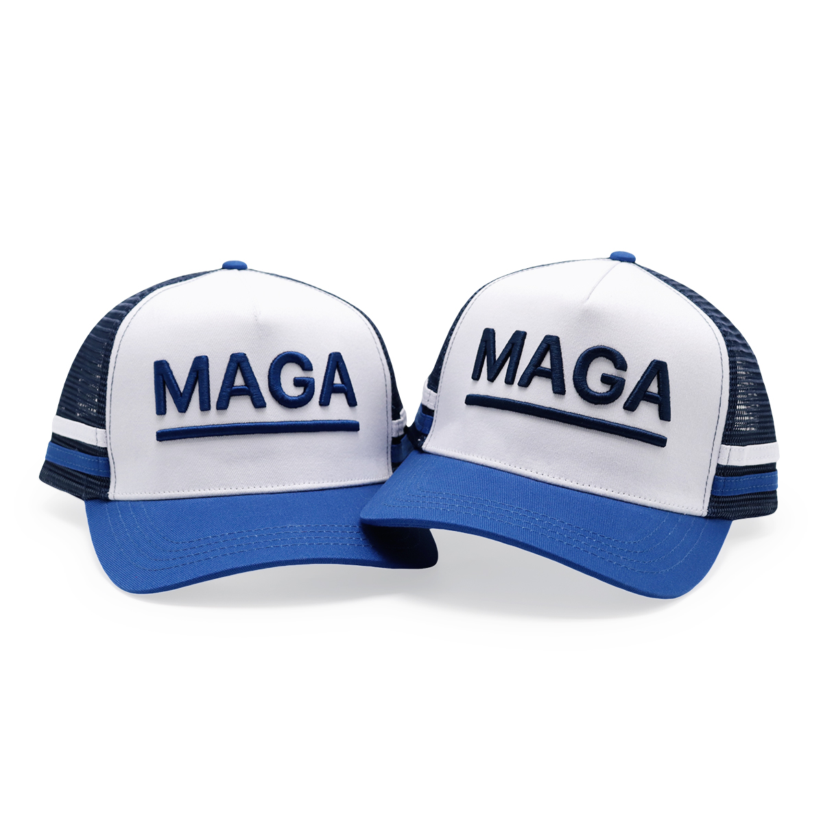 MAGA 3D Embroidered Mesh Trucker Cap – Political Letter Snapback Hat