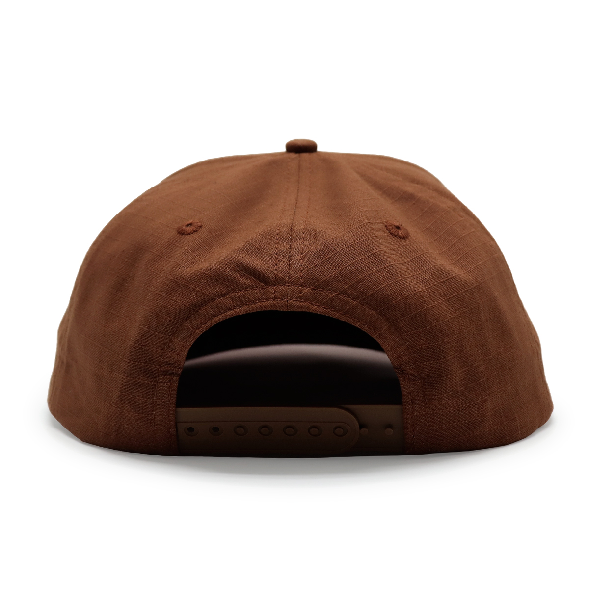 Brown & White FW 3D Embroidered Flat Brim Snapback Hat