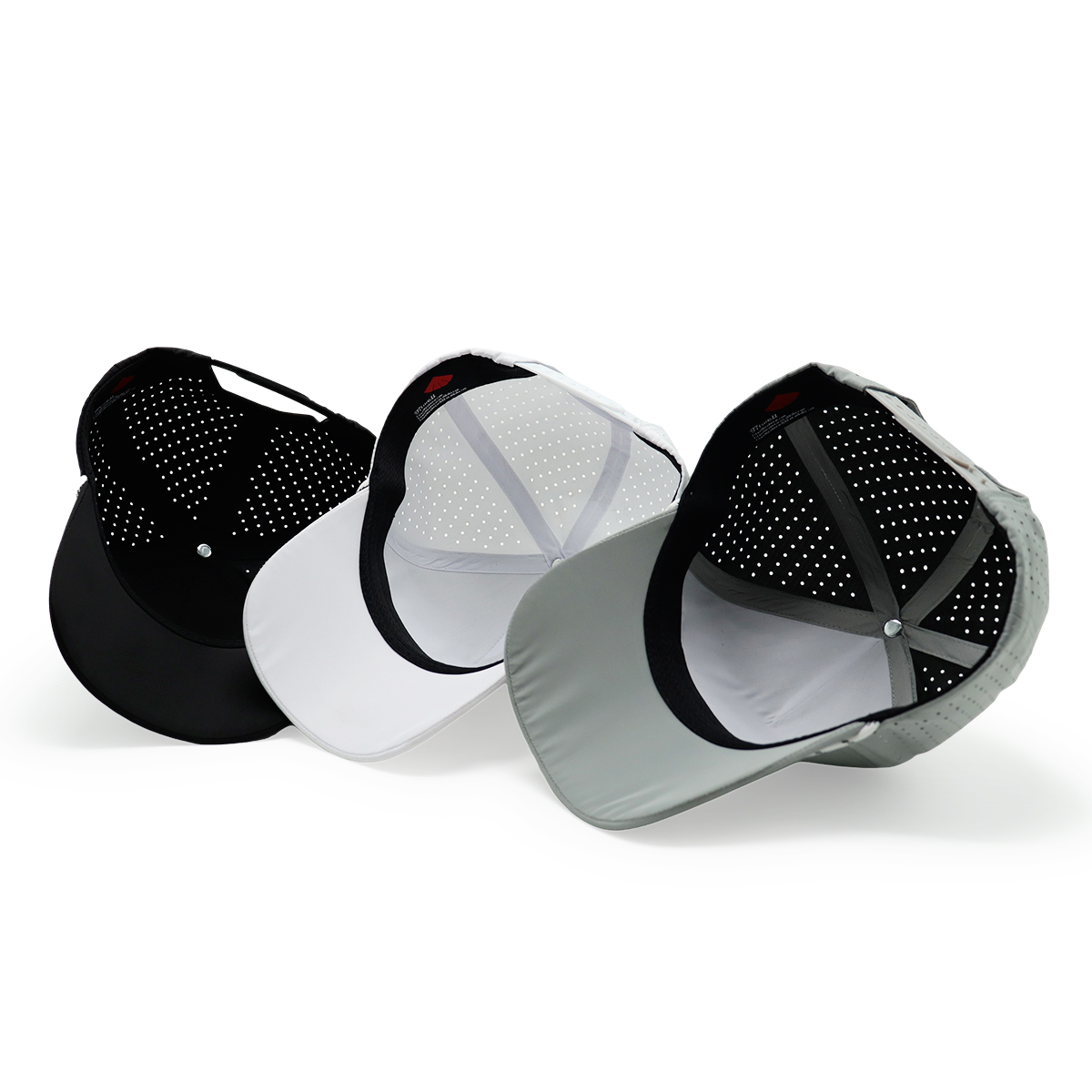 Laser Perforated Baseball Cap with Metal Badge – Adjustable, Breathable, Unisex